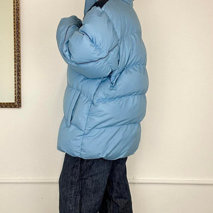 nike blue two tone puffer jacket