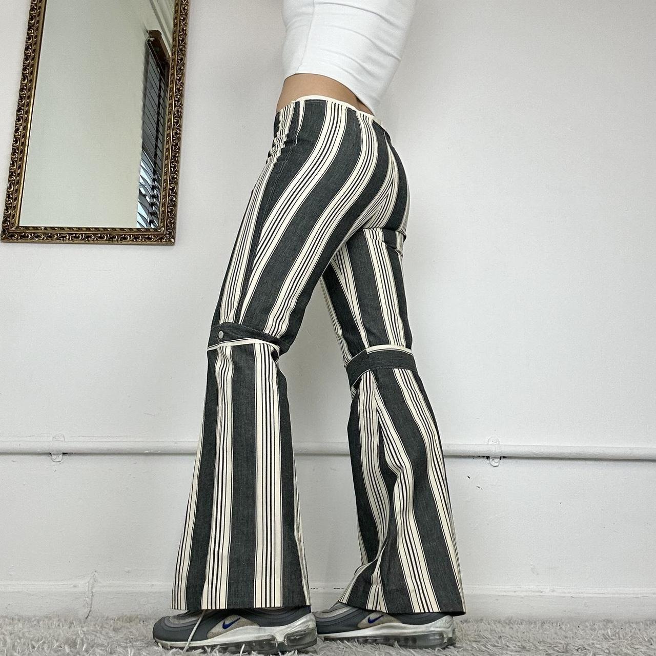 2000’s striped flare trousers