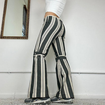 2000’s striped flare trousers