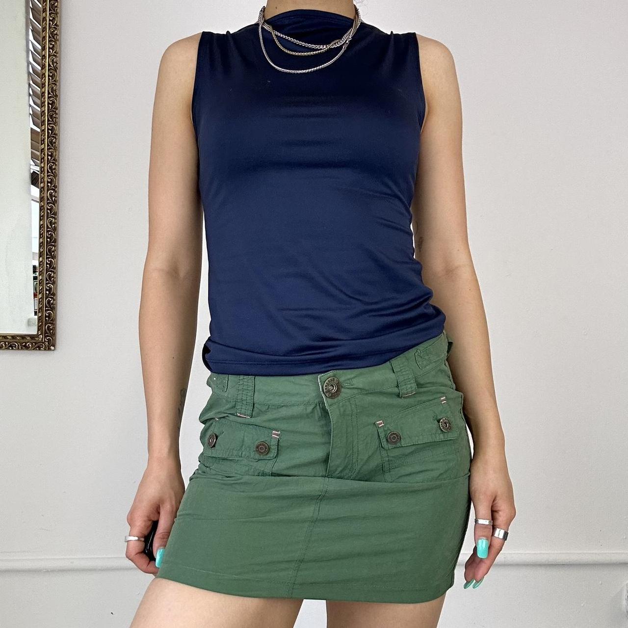 green cargo combat mini skirt