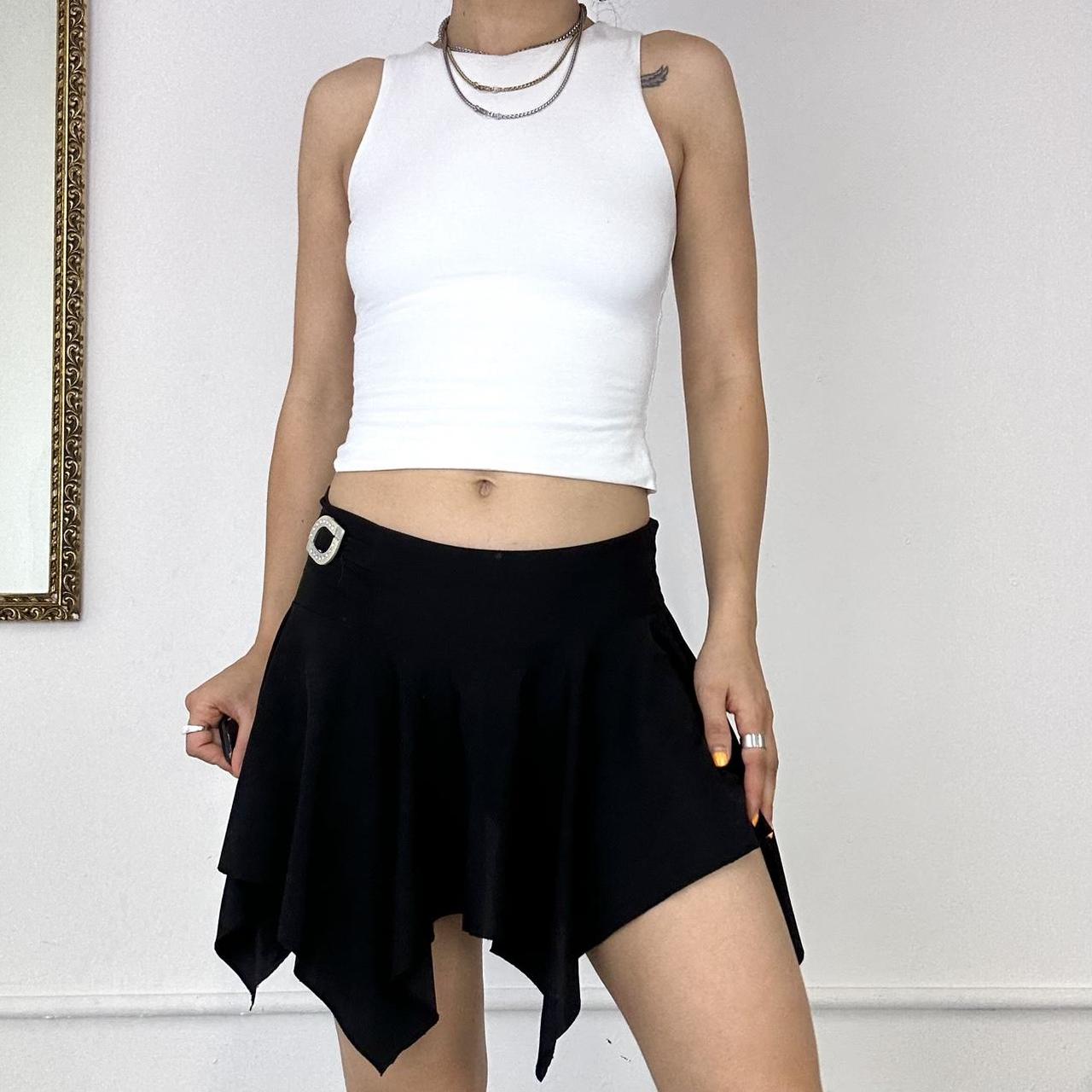 asymmetric 2000's mini skirt