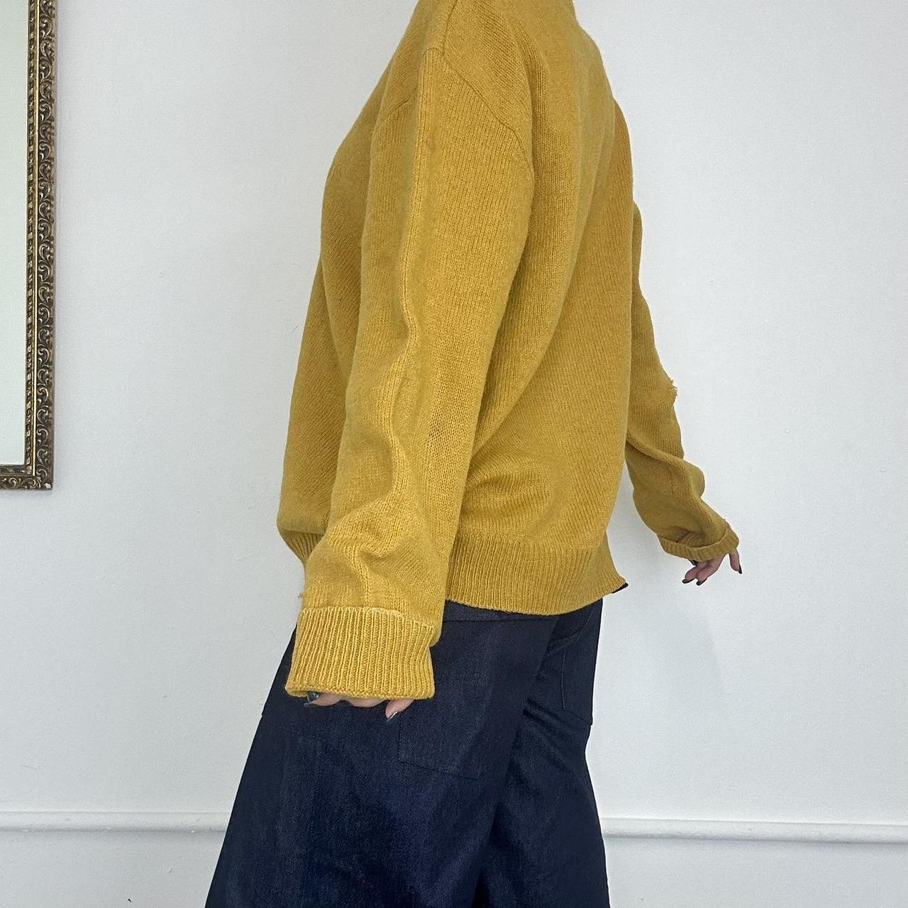 boss yellow knit jumper