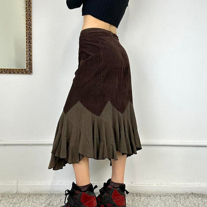 asymmetric midi skirt