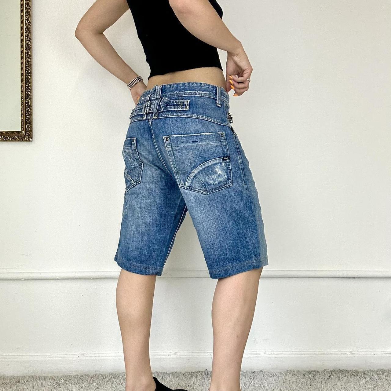 long denim shorts