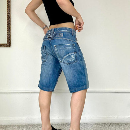 long denim shorts