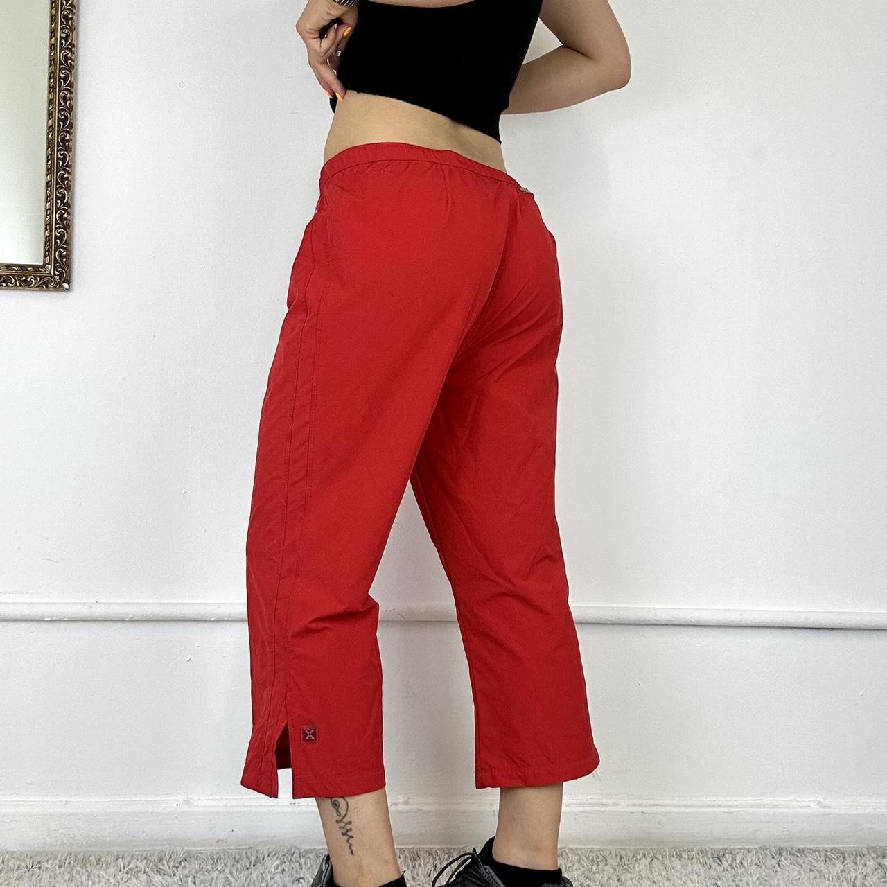 red nike capri trousers