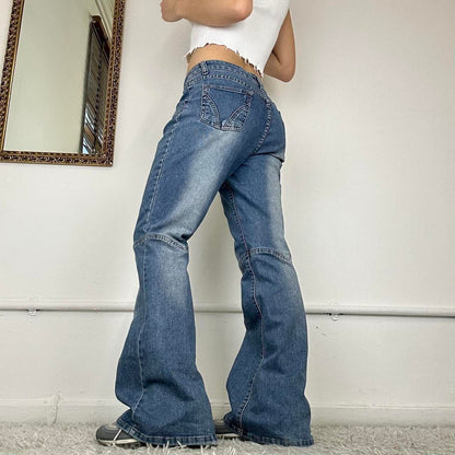 00's flared cargo jeans