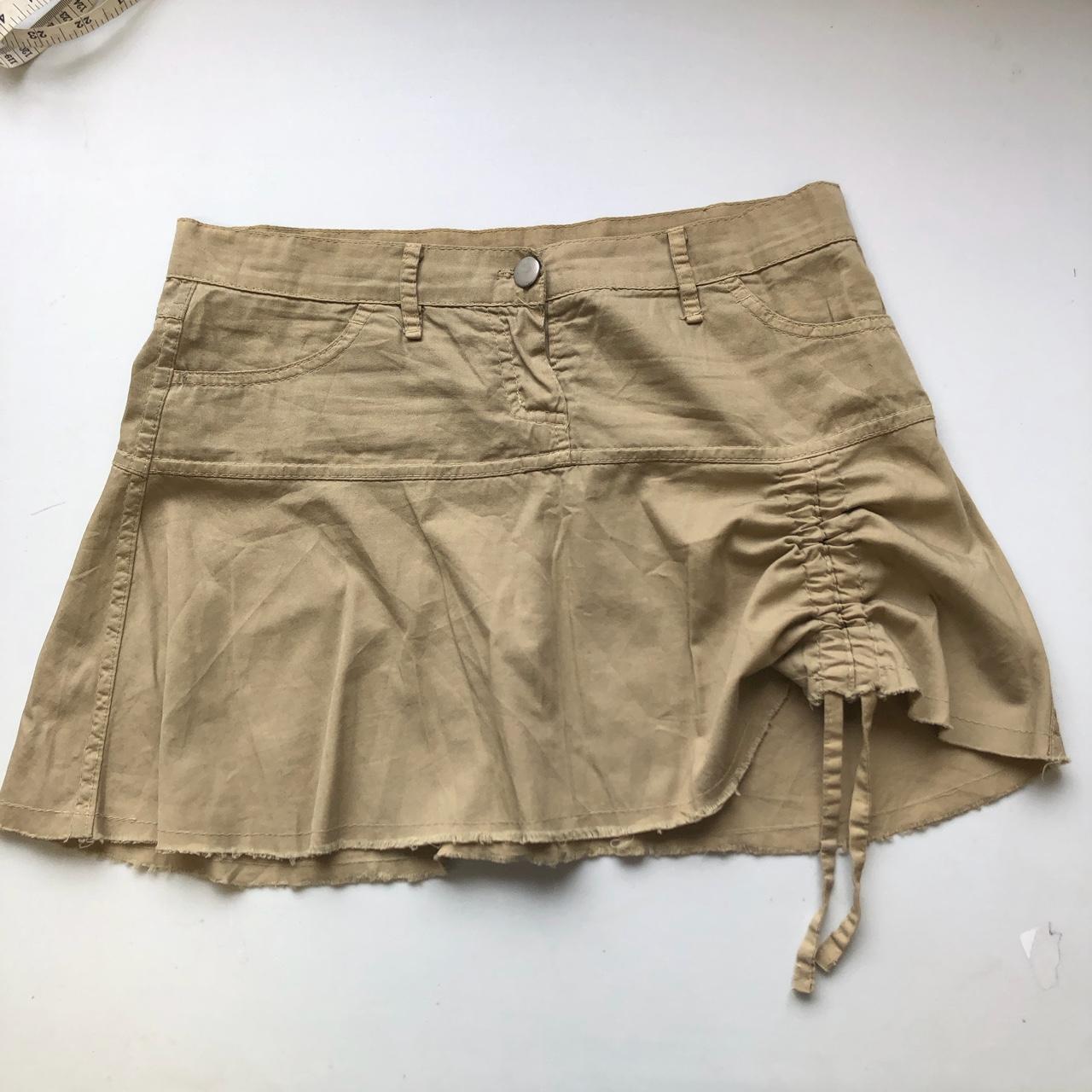 khaki mini combat skirt