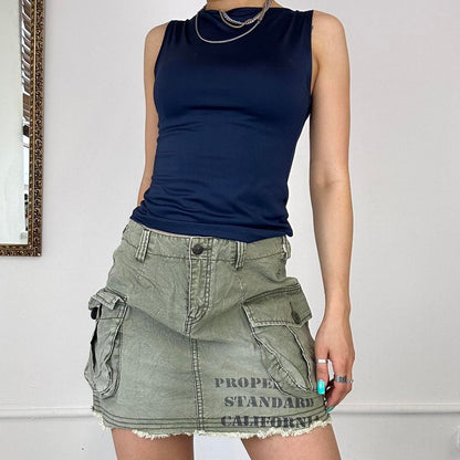 cargo combat mini skirt