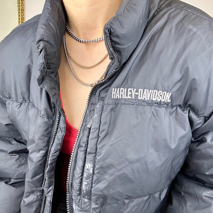 vintage harley davidson puffer coat