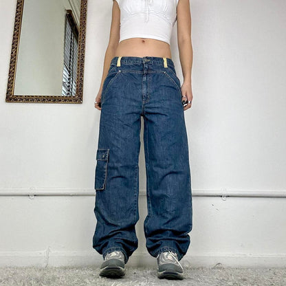 wide leg cargo jeans