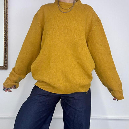 boss yellow knit jumper