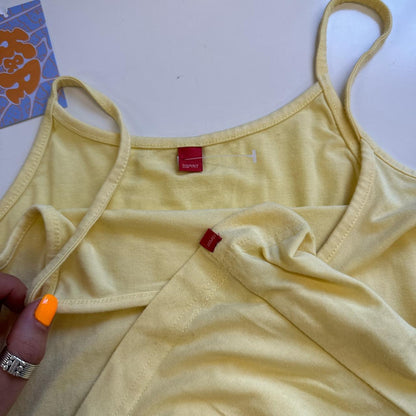 espirit yellow strappy cami vest top