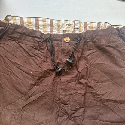 brown cargo mini skirt