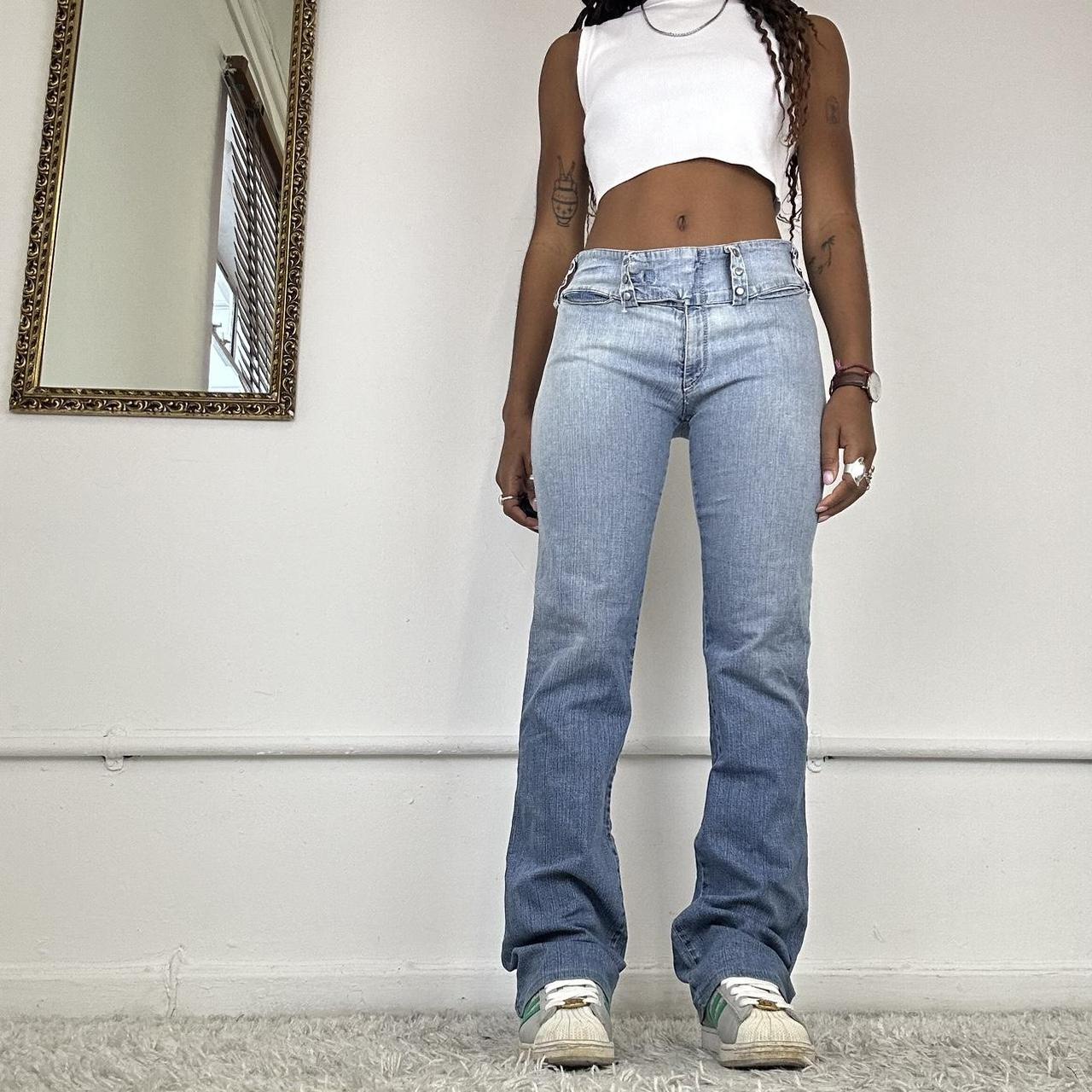 2000's flared light wash jeans