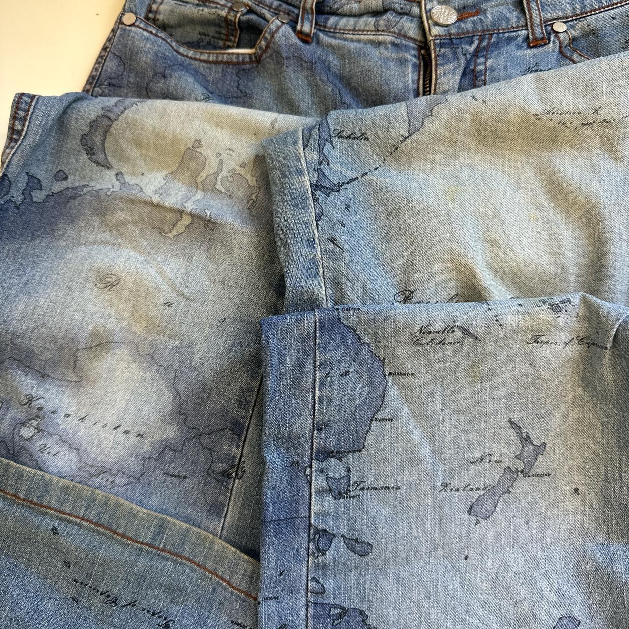 2000's world map jeans