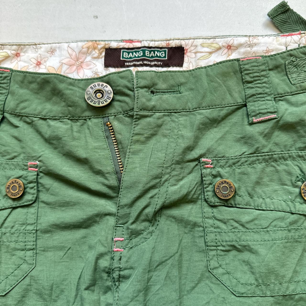 green cargo combat mini skirt