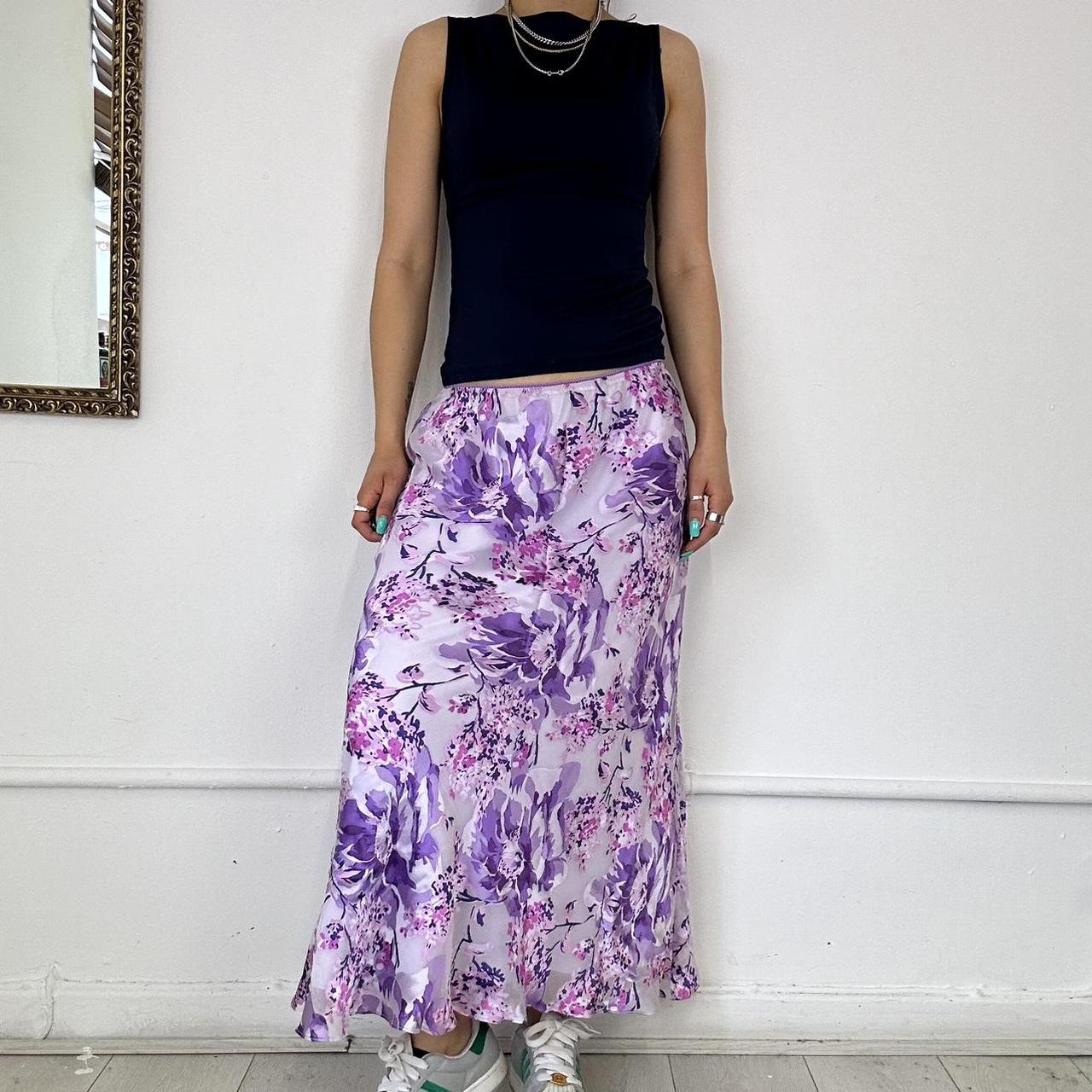 vintage silk maxi skirt