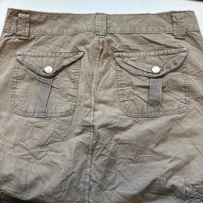 brown cargo combat mini skirt