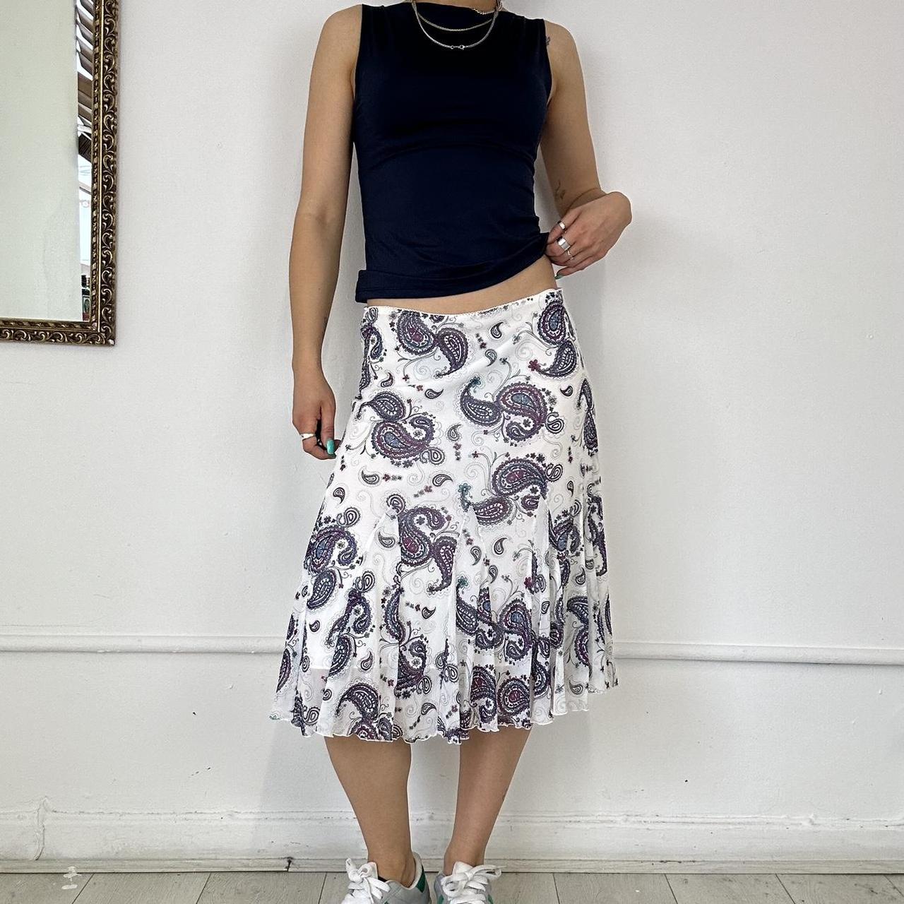 layered mesh midi skirt