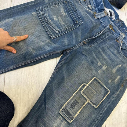 patchwork jeans by osaka big train