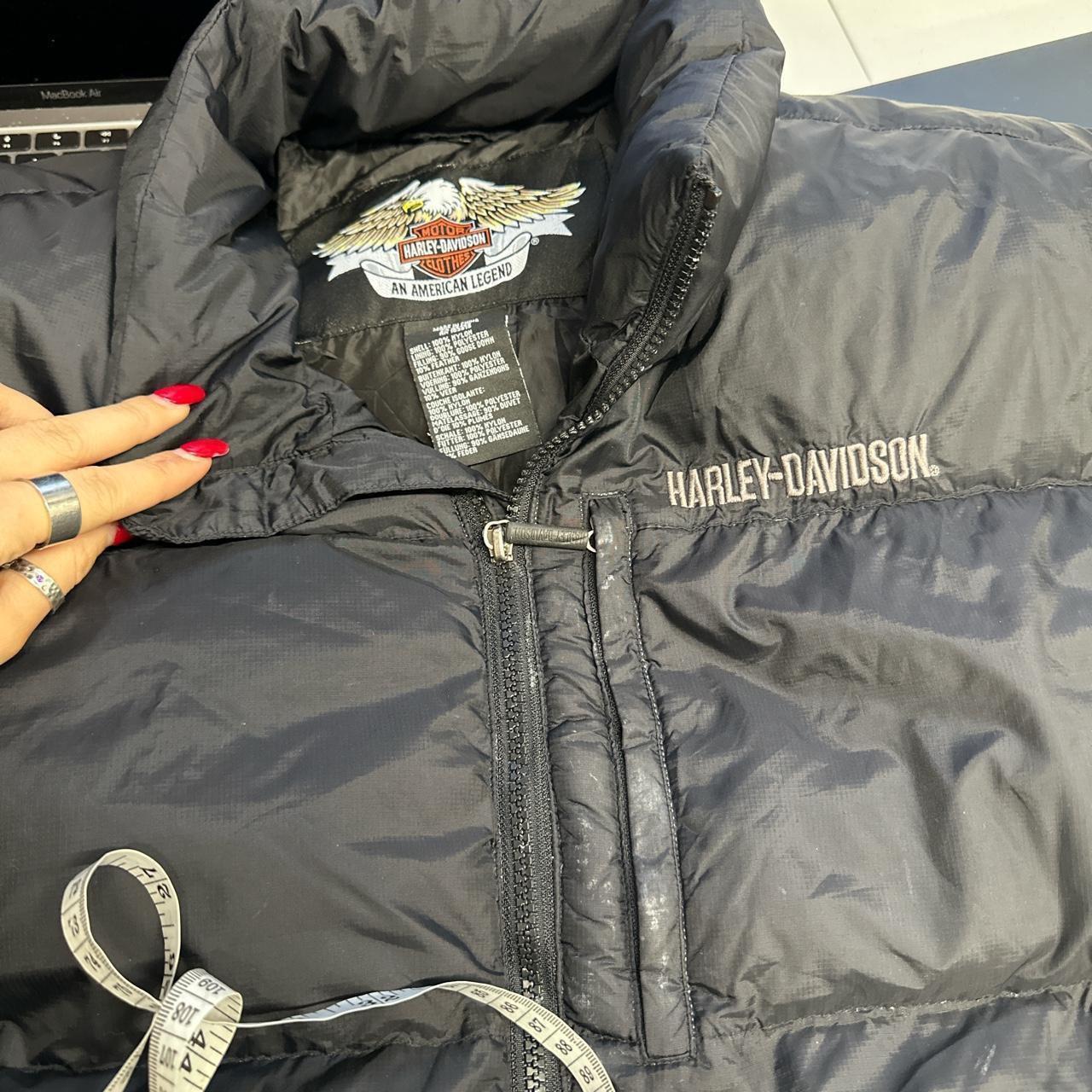 vintage harley davidson puffer coat