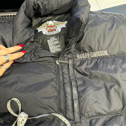 vintage harley davidson puffer coat