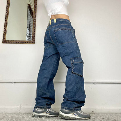 wide leg cargo jeans