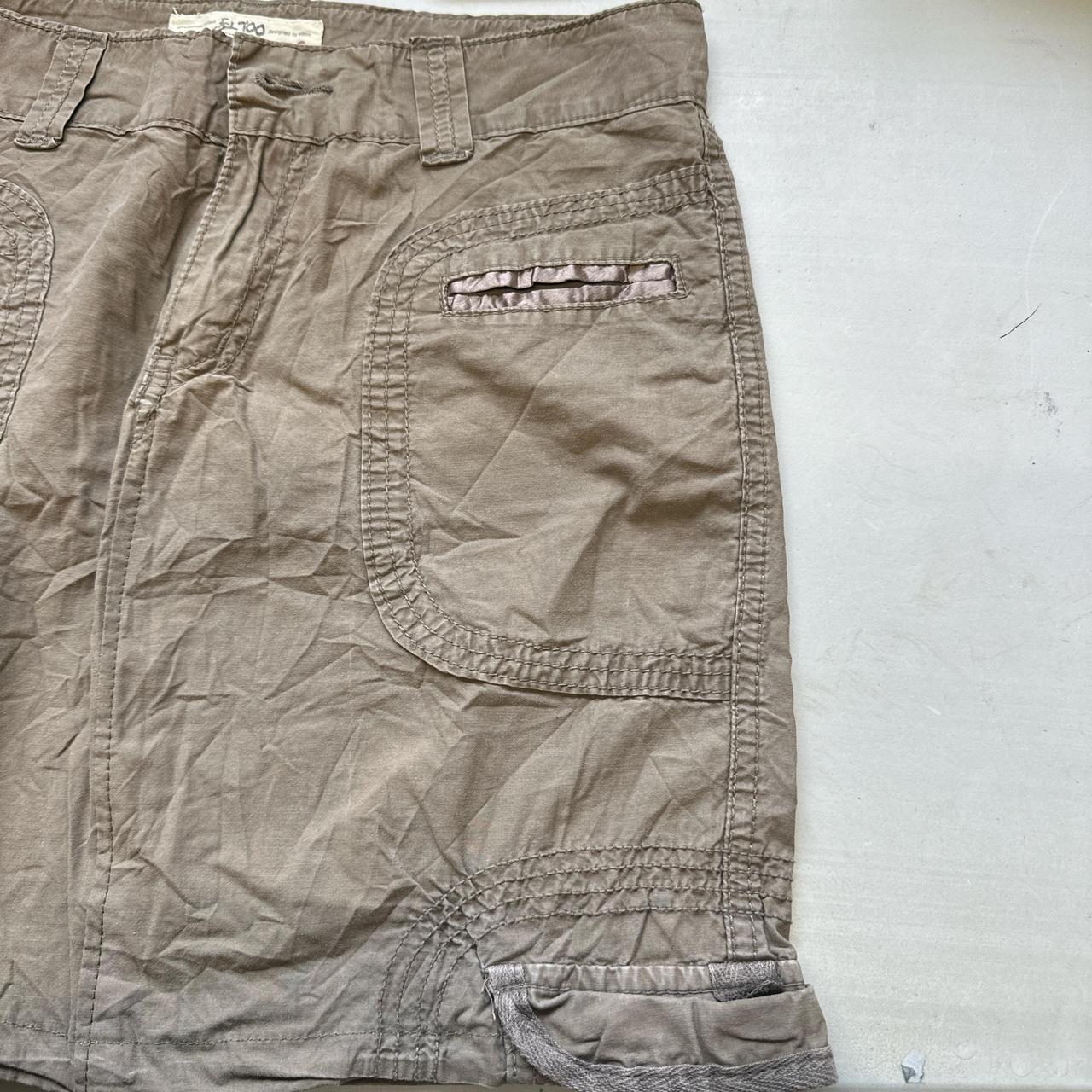 brown cargo combat mini skirt