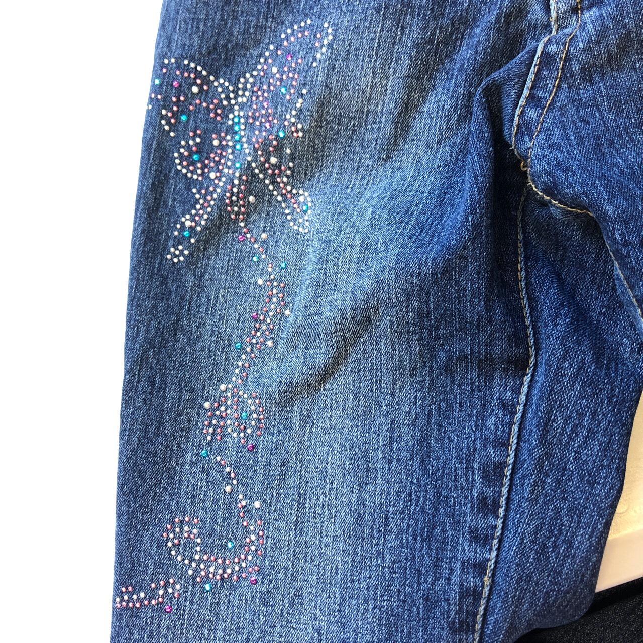 flared jeans with diamanté detailing