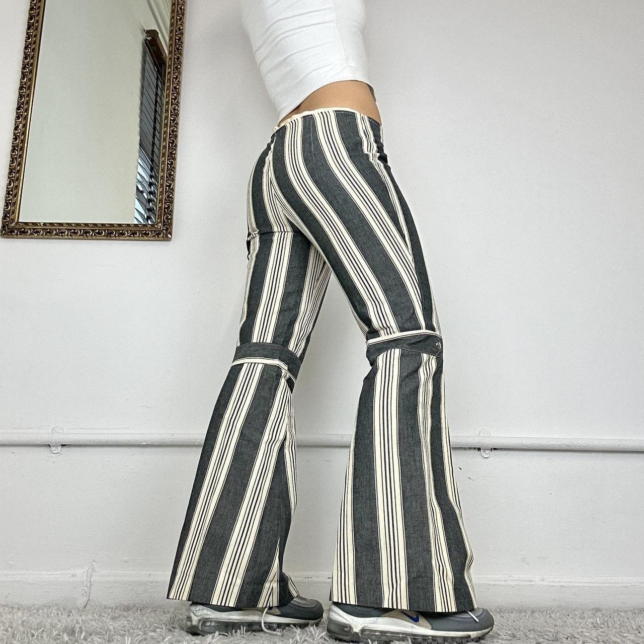 2000’s striped flare trousers