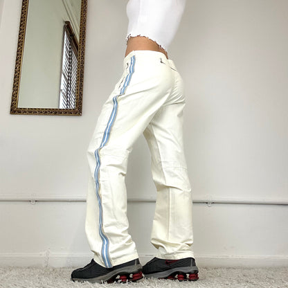 vintage off white prada cargo trousers