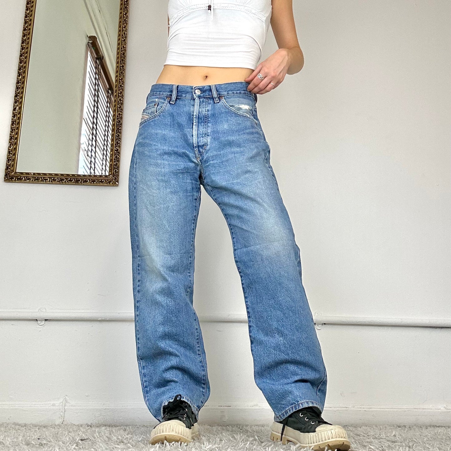 diesel wide leg jeans