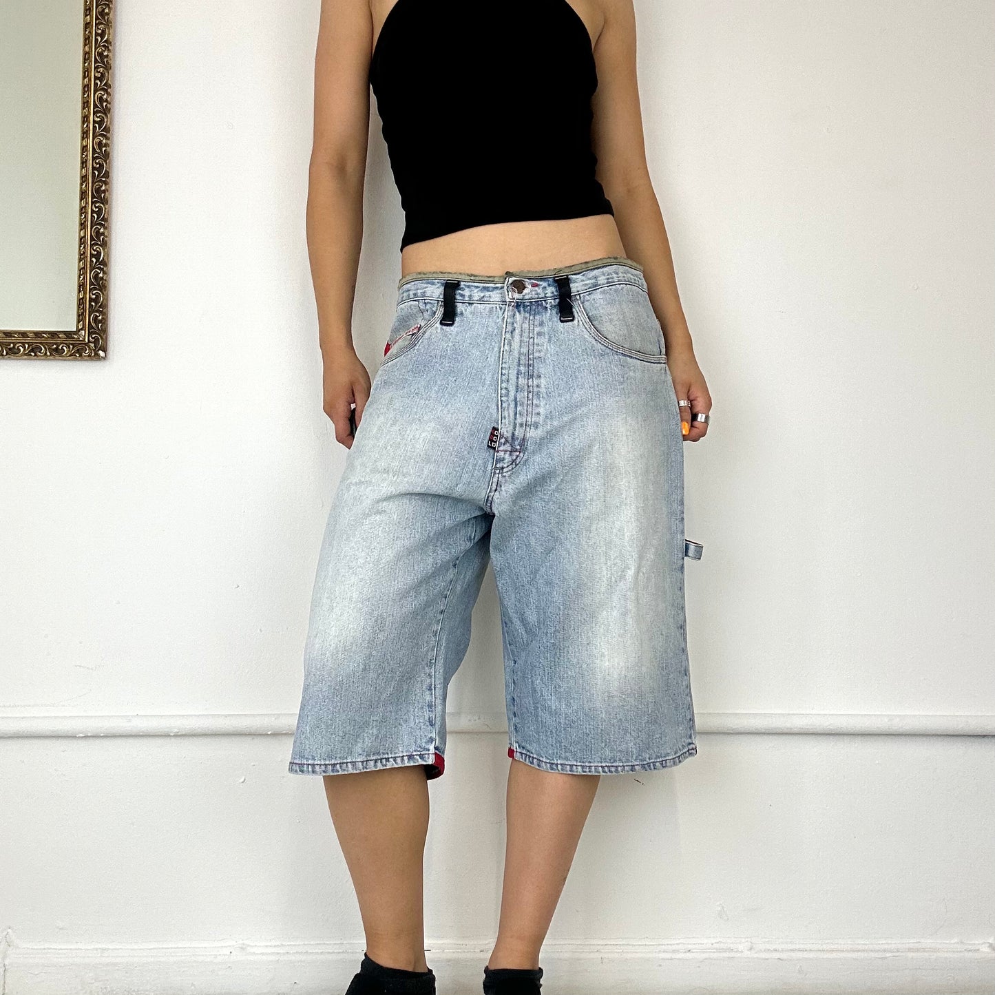 denim skate shorts