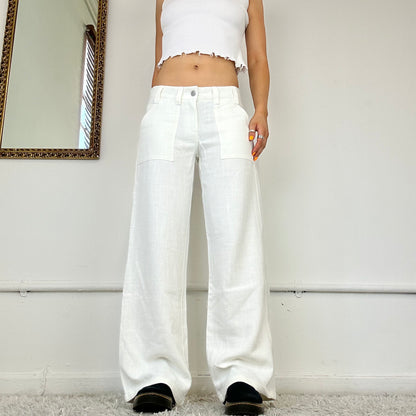 the slouch in white linen - sample