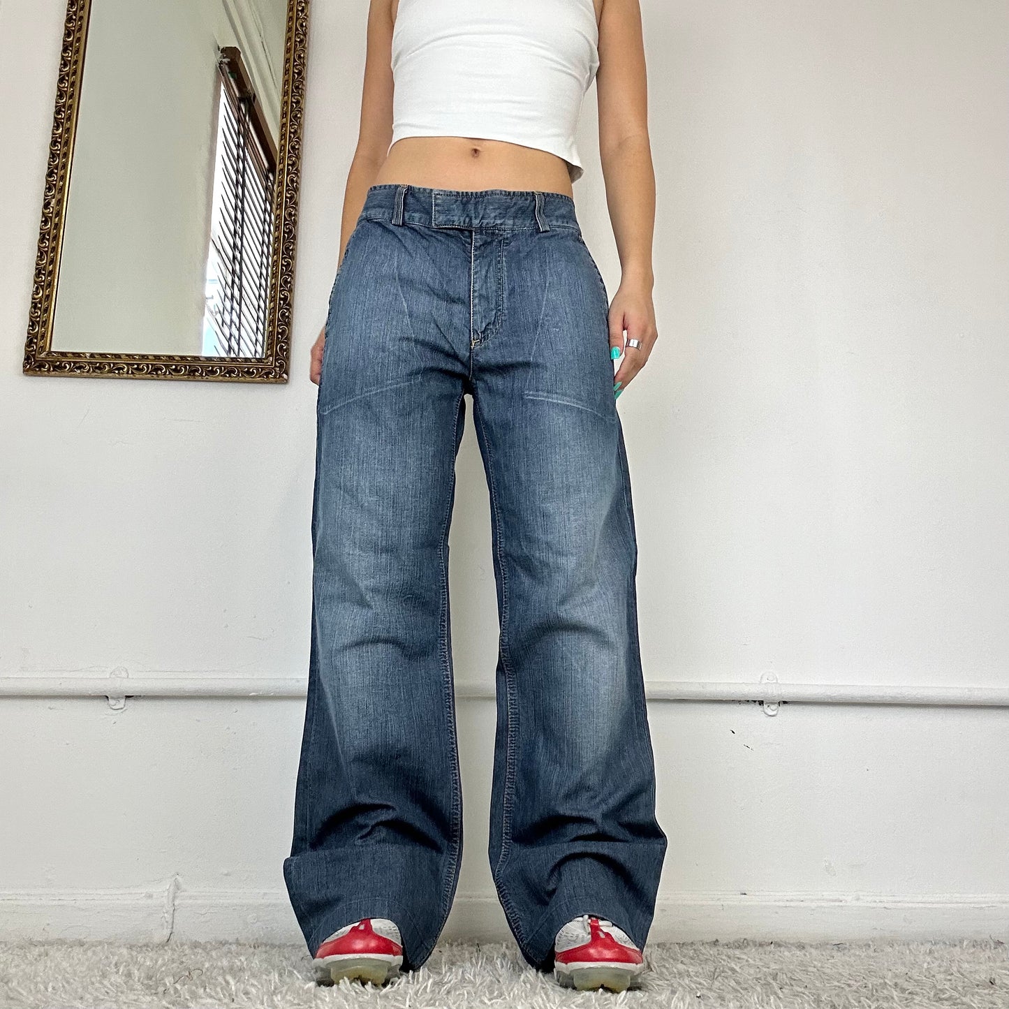 wide leg guess jeans