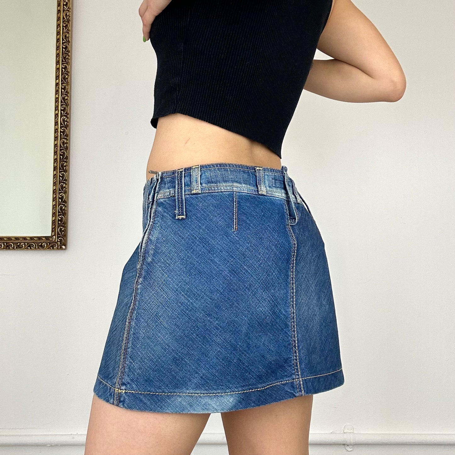 miss sixty denim mini skirt