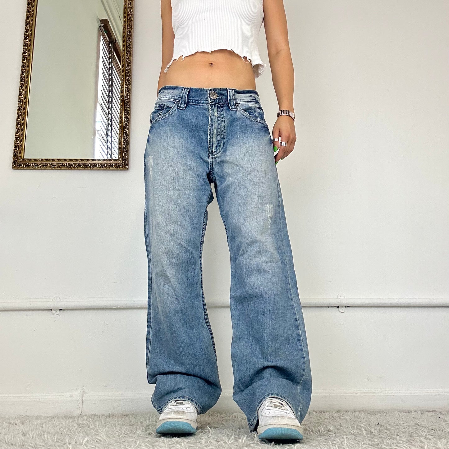 guess wide leg jeans