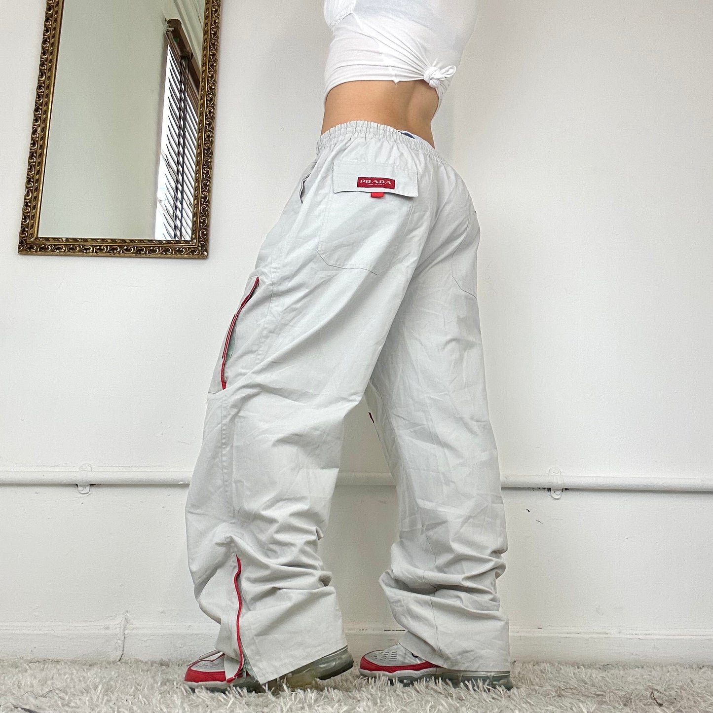 vintage prada cargo trousers