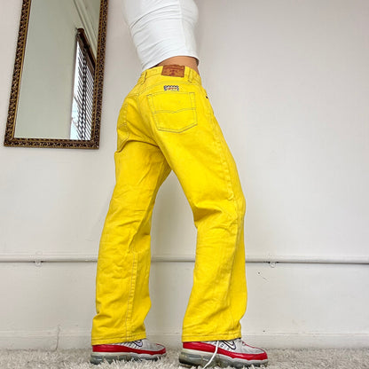 90's yellow baggy jeans by energie