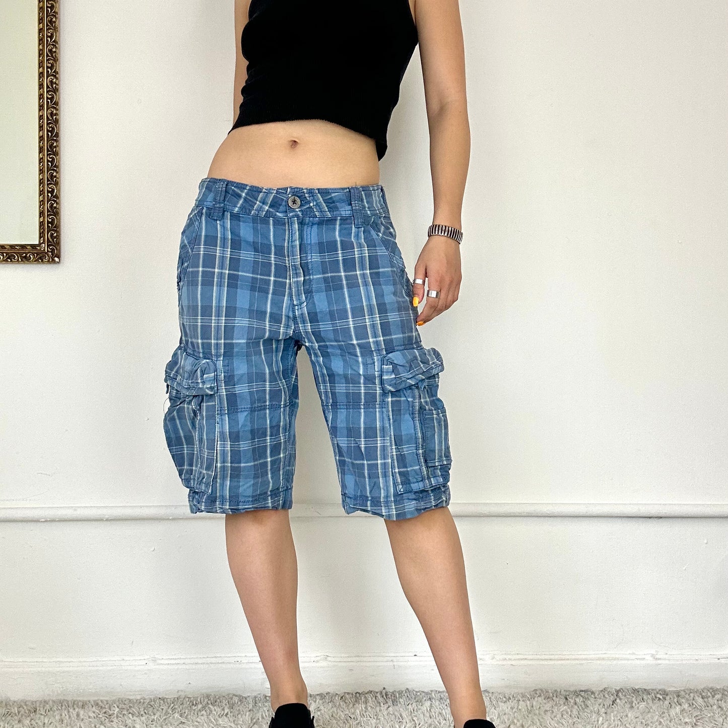 checkered shorts