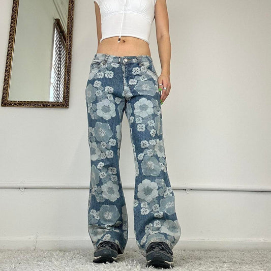 70's flower jeans