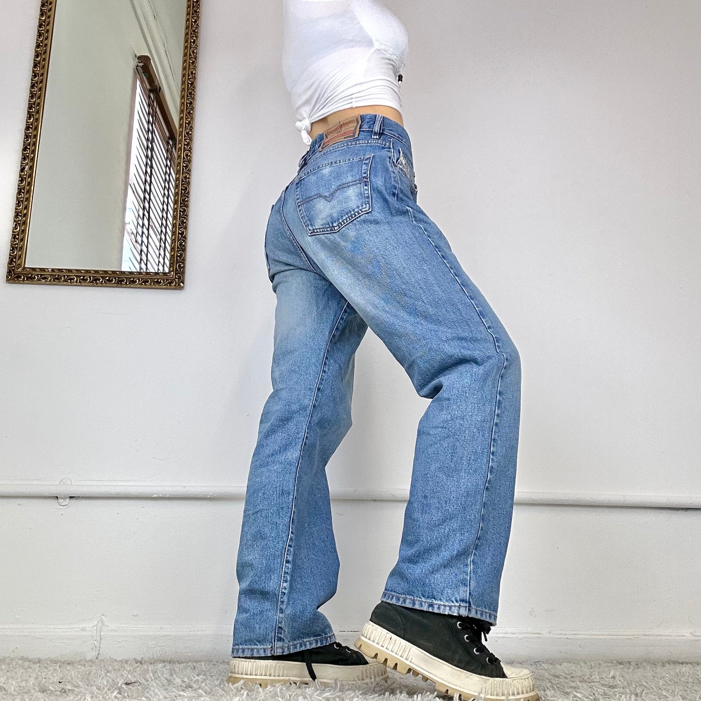 diesel wide leg jeans