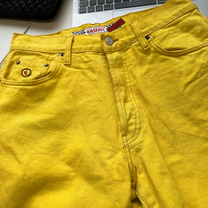 90's yellow baggy jeans by energie