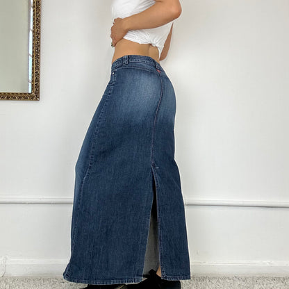 miss sixty denim maxi skirt