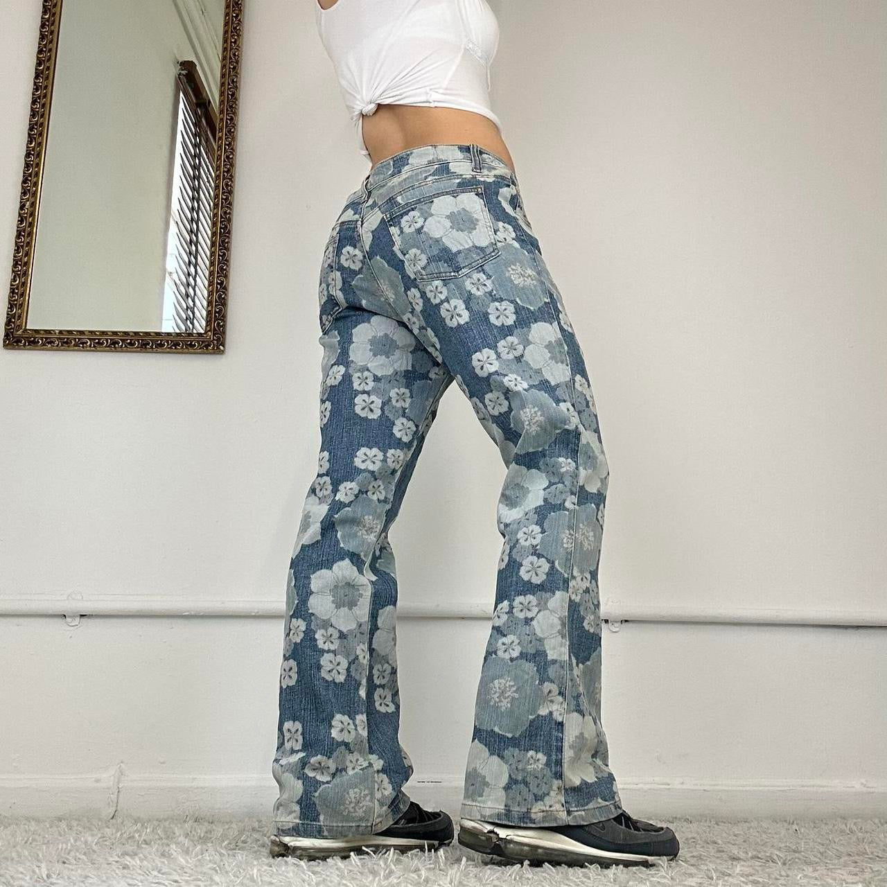 70's flower jeans