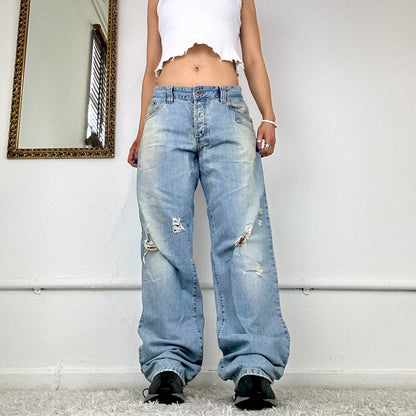 wide leg baggy cargo jeans from dolce & gabbana