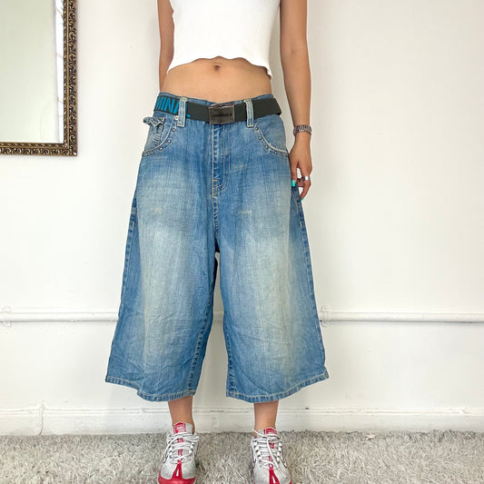 true religion baggy denim shorts