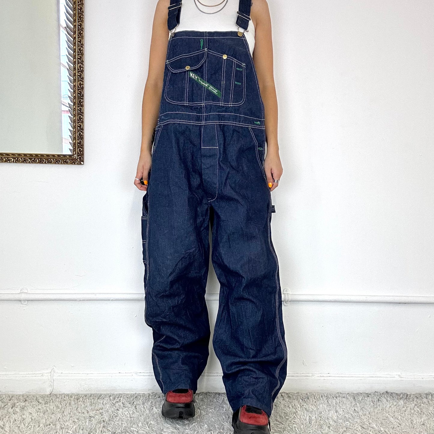 vintage denim dungarees