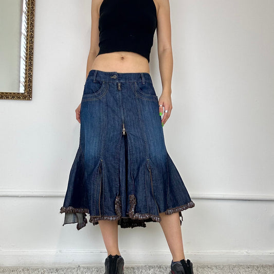 malboro classics denim midi skirt